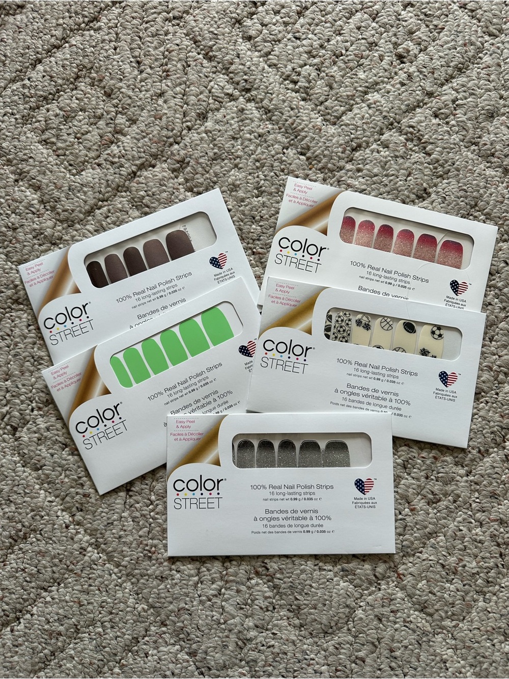 Color Street Nail Strip Bundle of 5